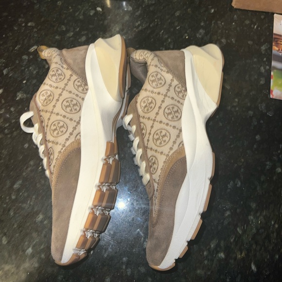 Tory Burch Brown and Cream Sneakers - Picture 4 of 7